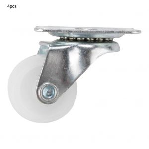 1 Pouce Blanc Pp Pivotant Roulettes Roue 4pcs Pour Meubles De Chariot - Neuf