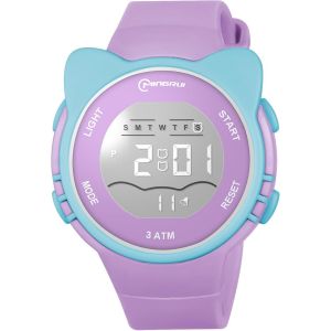 Jgd-Montre Enfant, Led Montre-Bracelet Pour Enfant, Montre Digitale Etanche &Agrave; 30m, Montre Enfant Num&eacute;riqueavec Silicone, Oreilles Montres Pour Tout-Petits Pour 3-11 Fille Et Gar&ccedil;ons (Violet) - Neuf