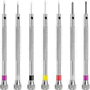 KALANKA-Tournevis de pr&eacute;cision pour horloger 7 pi&egrave;ces, tournevis pour lunettes, kit de r&eacute;paration de montres, mini tournevis, adapt&eacute; pour r&eacute;parer les montres et l'&eacute;lectronique - Neuf