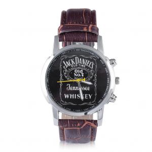 1pc Analogique Rond Montre &Agrave; Quartz Pu Bracelet En Cuir Lettres Anglaises Montre-Bracelet (Bracelet De Caf&eacute;) - Neuf