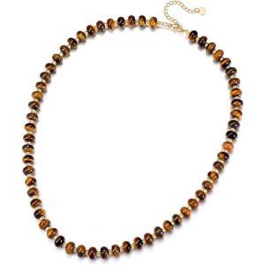 Kales-Collier 8mm Perle Plate En 7 Chakra Ras Du Cou Pierre Naturelle Précieuses Porte Bonheur Bijoux Cadeau Pour Homme Femme Valentine Fête De Père Mère - Neuf