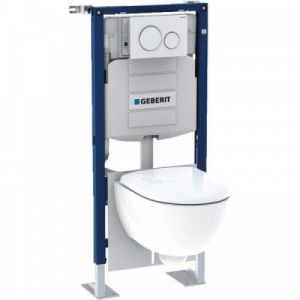 Pack - b&acirc;ti-support Duofix - Autoportant avec - plaque SigmaCompact car&eacute;n&eacute;e GEBERIT - Neuf