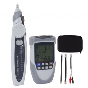 HJLIAN Detecteur de cables avec recepteur, testeur de fils, detecteur de ligne avec ecran LCD, mesure de la tension de la batterie POE pour telephone et Internet - Neuf