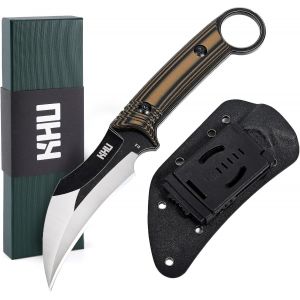 Couteau À Lame Fixe Couteau De Survie Bushcraft-Acier D2 G10 Poignée,Outdoor Chasse Camping Accessoires-Avec Étui Kydex-22a - Neuf