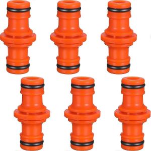 Pièces Double Mâle Connecteur De Tuyau Raccords Pour Joindre Tube De Tuyau De Jardin (Orange) - Neuf