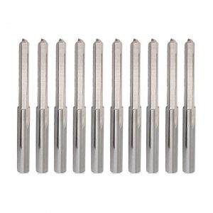 10PCS 3.175mm tige Dia. Fraise en acier tungstène à double tranchant - Neuf
