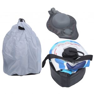 Sac De Douche De Camping En Pvc, Portable, Pliable, 10 L, Etanche, Pour Voyage, Randonnee, Bleu Camouflage - Neuf