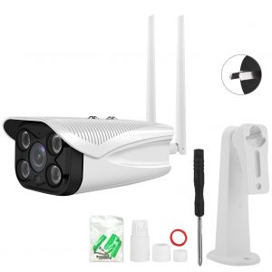 Camera de securite intelligente exterieure HD 1080p, Wi-Fi, IP66, vision nocturne, etanche, double eclairage (prise AU) - Neuf