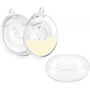 Coupelles Recueile Lait Maternel 100ml Coquille De Lait Maternel- 2 Pieces En Silicone-Coquille D'allaitement Avec Boite De Rangement - Neuf