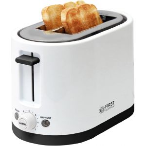 Grille-Pain 2 Fentes Court 750W, Toaster Pour 2 Tranches De Pain, Fonction Réchauffer Et Décongeler À 7 Niveaux, Chauffe-Vienno Rie, Ramasse-Miettes, Blanc - Neuf