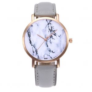 Montre-Bracelet Zhoulianfa Ultra Fine En Alliage De Quartz Pour Couple Avec Cadran Marbre (Gris) - Neuf