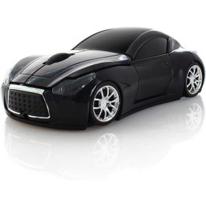Souris de Voiture sans Fil,Souris de modèle de Voiture de Sport,Souris silencieuse d`Ordinateur Portable (Noir) - Neuf