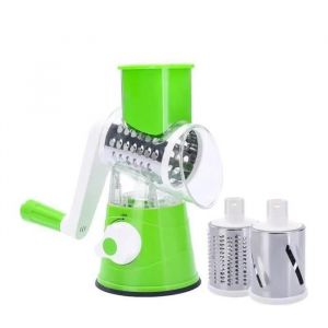 Râpe À Fromage Rotative, Râpe À Légumes Manuelle Multifonctions Avec 3 Lames De Détachables En Acier,Pour Fruits, Légumes,Vert - Neuf