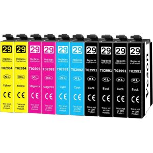 29XL Cartouches d'encre Compatibles pour Epson 29 XL avec Epson Expression Home XP-352 XP-342 XP-442 XP-452 XP-335 XP-345 XP-245 XP-235 XP-247 XP-255 XP-432 XP-435 XP-445 XP-455 XP-355 (Lot de 10) - Neuf