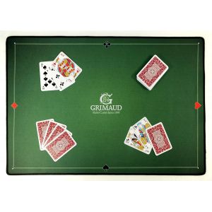 Kalanka-Grimaud &iquest; Tapis De Cartes N&eacute;opr&egrave;ne 40 X 60 Cm &iquest; Tapis De Jeu Belote/Poker/Tarot/Coinche &iquest; Antid&eacute;rapant &iquest; Glisse Des Cartes Parfaite - Neuf