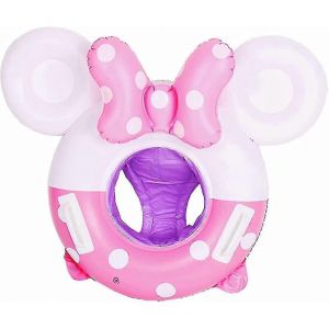 Flotteur De Natation,Enfant Gonflable Natation Tout-Petit Aide De Sécurité Flotteur Siège Anneau De Natation Avec Double Pour 6 - 36 Mois (Blanc-Rose)-26 - Neuf
