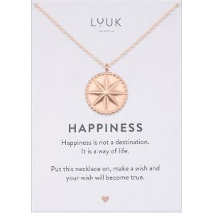 Kalanka-Colliers F&eacute;minins En Acier Inoxydable Avec Pendentifs Au Design Intemporel, Porte-Bonheur, Port Quotidien, Carte Happiness, Id&eacute;e-Cadeau, Argent, Or, Or Rose - Neuf