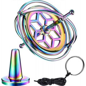 Gyroscope en m&eacute;tal anti-gravit&eacute; Spinning Top Gyroscope Balance Cadeau Color&eacute; - Neuf