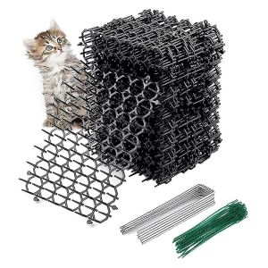 12Pcs Scat Mat avec ,&Agrave; R&eacute;pulsif pour animaux,Jardin Prickle Strip Dig Stopper Dissuasif - Neuf