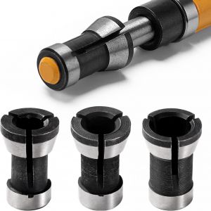 3 Pièces 6mm/6.35mm/8mm Mandrin De Pince De Routeur,Tête De Mandrin De Collet,D'adaptateur De Mandrin De Fraise,Pour Machine À Graver - Neuf
