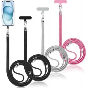 Kal-Cordon En Bandoulière Pour Téléphone Avec Écusson, Cordon Tour De Cou Réglable En Nylon, Compatible Avec La Plupart Des Smartphones - Neuf