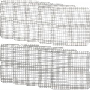 Lot de 10 Réparation des fenêtres et des moustiquaires de Porte, Patch Ruban de Réparation Adhésif pour Filet Moustiquaire Fenêtre Porte, Réparation des fenêtres - Neuf