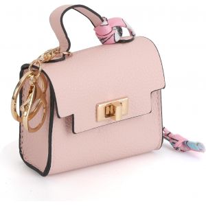 Loc-Mini Porte-Clés Pour Sac À Dos, En Cuir Synthétique Porte-Clés Monnaie Mini Organiseur De Trousse Maquillage Pour Ranger Rouge À Lèvres, Écouteurs, Pièces De Monnaie, Petits Objets - Neuf