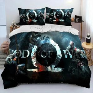 Parure De Lit Kratos Avec Housse De Couette Et Taie D'oreiller, Motif God Of War, Pour Garcon S Et Filles, Taille Double, Queen Et King Size - Neuf