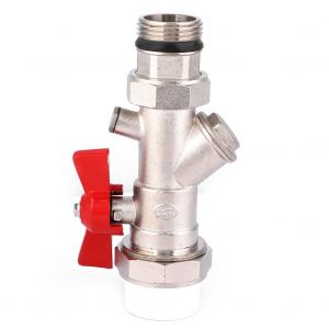 Vanne a boisseau spherique multifonction PPR, filetage male BSPP en laiton, pour eau, petrole, gaz, DN25, 1 pouce - Neuf