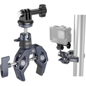 Super Clamp avec Rotule,Pince de Montage pour Cam&eacute;ra,Adaptateur &agrave; D&eacute;gagement Rapide pour GoPro,Moniteur de Cam&eacute;ra,Lumi&egrave;re LED,Charge Maximale 3,5 kg (7,7 LB)-4102B - Neuf