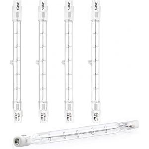 KAL-R7S Ampoule Halogène 118Mm Dimmable Blanc Chaud 2800K J118 Projecteur Halogène Linéaire Ac 220-40V 11000Lm Angle De Faisceau De 360°Pour L¿Éclairage De Paysage, Sécurité (5 Pièces) - Neuf