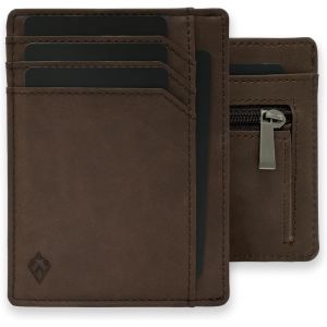 KALANKA-Portefeuille Homme RFID Blocage avec Coffret Cadeau u2013 Porte Cartes Ultra Fin u2013 Portefeuille Minimaliste (Collection Bravo) - Neuf