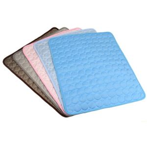 Tapis Rafraîchissant Pour Chien, Tapis Rafraîchissant Argenté, Coussin Auto-Ventilé En Maille Respirante Et Soie Glacée Pour Animaux De Compagnie - Neuf