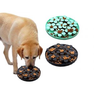 Tapis &Agrave; L&eacute;cher Pour Chat Avec Ventouses - Lot De 2, Noir Et Vert - Neuf