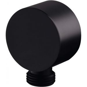 KSFAL-Raccord De Tuyau De Douche Mural Rond En Laiton Pour Douchette À Main Noir - Neuf