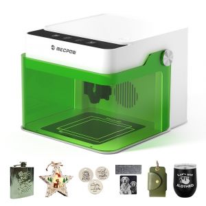 Graveur laser Mecpow M1 FDA Classe 1 5W, précision de 0,01mm, vitesse de gravure de 10000mm/min, connexions Wi-Fi, USB et carte TF,zone de gravure de 100x100mm - Neuf