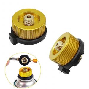 2 Pcs Adaptateur De Bouteille De Gaz De Camping Adaptateur De T&ecirc;te De Conversion De Gaz Connecteur De Buse Adaptateur De Soupape De Cuisini&egrave;re &Agrave; Gaz Pour Cartouche De Butane &Agrave; Visser - Neuf