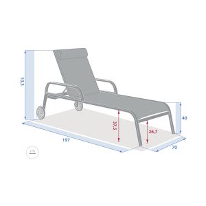 Transat En Aluminium Osmala Lin/Laurier - Hesp&eacute;ride - Neuf
