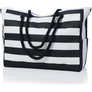 SHIBA-Grand sac de plage imperméable avec fermeture éclair, sac de voyage pour femme, sac à bandoulière pour la piscine, la plage,[1 - Neuf