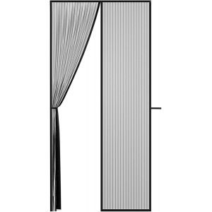 Moustiquaire Magnétique, Rideaux Anti Mouches pour Porte 90x210cm, Moustiquaire Porte Fenetre, Fermeture Automatique, Puissants Aimants, Installation Sans Perçage, Maintient l'air frais à l'intérieur - Neuf
