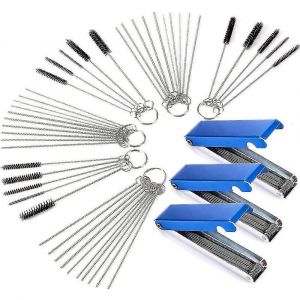 3 ensembles carburateur jet de carbone nettoyeur de fil torche pointe outil de nettoyage aiguilles brosses kit d'outils de nettoyage - Neuf
