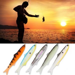 Lot De 5 Leurres Artificiels En Aluminium Souple Et Ductile Pour La Peche En Mer Et En Eau Douce - Neuf
