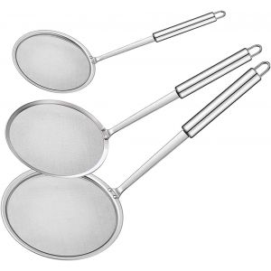 Pièces Cuillere Ecumoire Inox, Araignée Cuisine, Cuillère Écumoire, Passoire Écumoire En Acier Inoxydable, Cuillère Ajourée Pour Résidus Filtre, Cuisson Aliments Pâtes Spaghetti Nouilles - Neuf