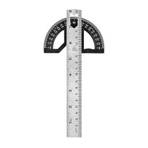 Règle d'angle en acier inoxydable avec angle réglable carré de 8 pouces pour le travail du bois - Neuf