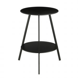 Mica Decorations Seatle Table Ext&eacute;rieur &iquest; Table Ronde &iquest; M&eacute;tal &iquest; 58 X 46 Cm &iquest; Noir - Neuf