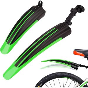Kal-Ensemble De Garde-Boue De Vélo - Accessoires De Vtt - Protection Anti-Éclaboussures Portable Et Réglable - Garde-Boue Avant Et Arrière - Pour Vtt, Vélo De Route, Vélo De Ville - Roues De 20 À - Neuf