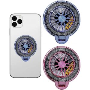 2 Pièces Accessoire Telephone Portableanneau Telephone Portable En Métal,Aimant Telephone,Bague Telephone Portable Ultra-Mince,Rotation À 360 Degrés,Pour Tous Smartphones,Décompresser - Neuf