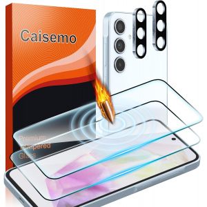 JGD-Lot de 2 + 2 films de protection d'&eacute;cran pour Samsung Galaxy A35 5G 6,6"", verre haute duret&eacute;, couverture compl&egrave;te de l'&eacute;cran, anti-traces de doigts, 2 films de protection d'&eacute;cran + 2 films de - Neuf