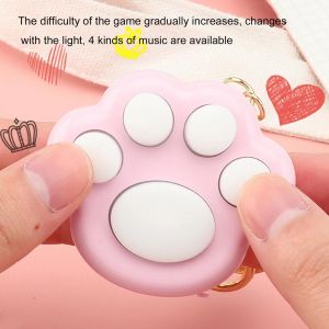 Mini Fidget Toy Lovely Portable Dr&ocirc;le Chat Patte Push Fidget Jeu Porte-Cl&eacute;s Pour Children_Purple1 - Neuf