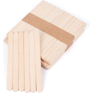Mevronisshop-100 B&acirc;tonnets En Bois Pour Lollipops, 114mm B&acirc;tonnets De Glace En Bois Pour Artisanat, Premium Popsicle Sticks Pour Projets Diy, Cr&eacute;ations Maison Et &Eacute;tiquettes Pour Plantes - Neuf